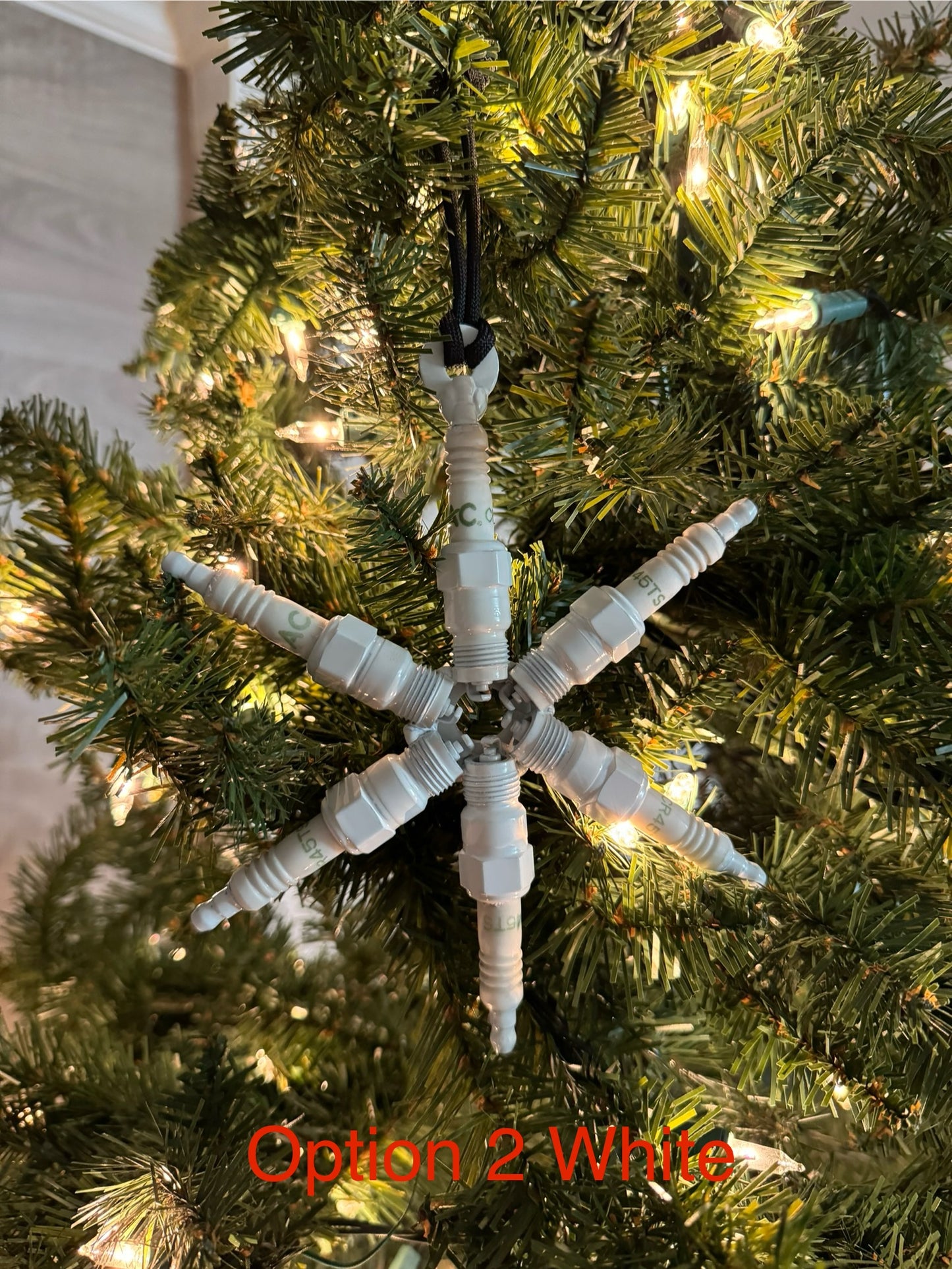 Recycled Spark Plug Snowflake Ornament / Decor