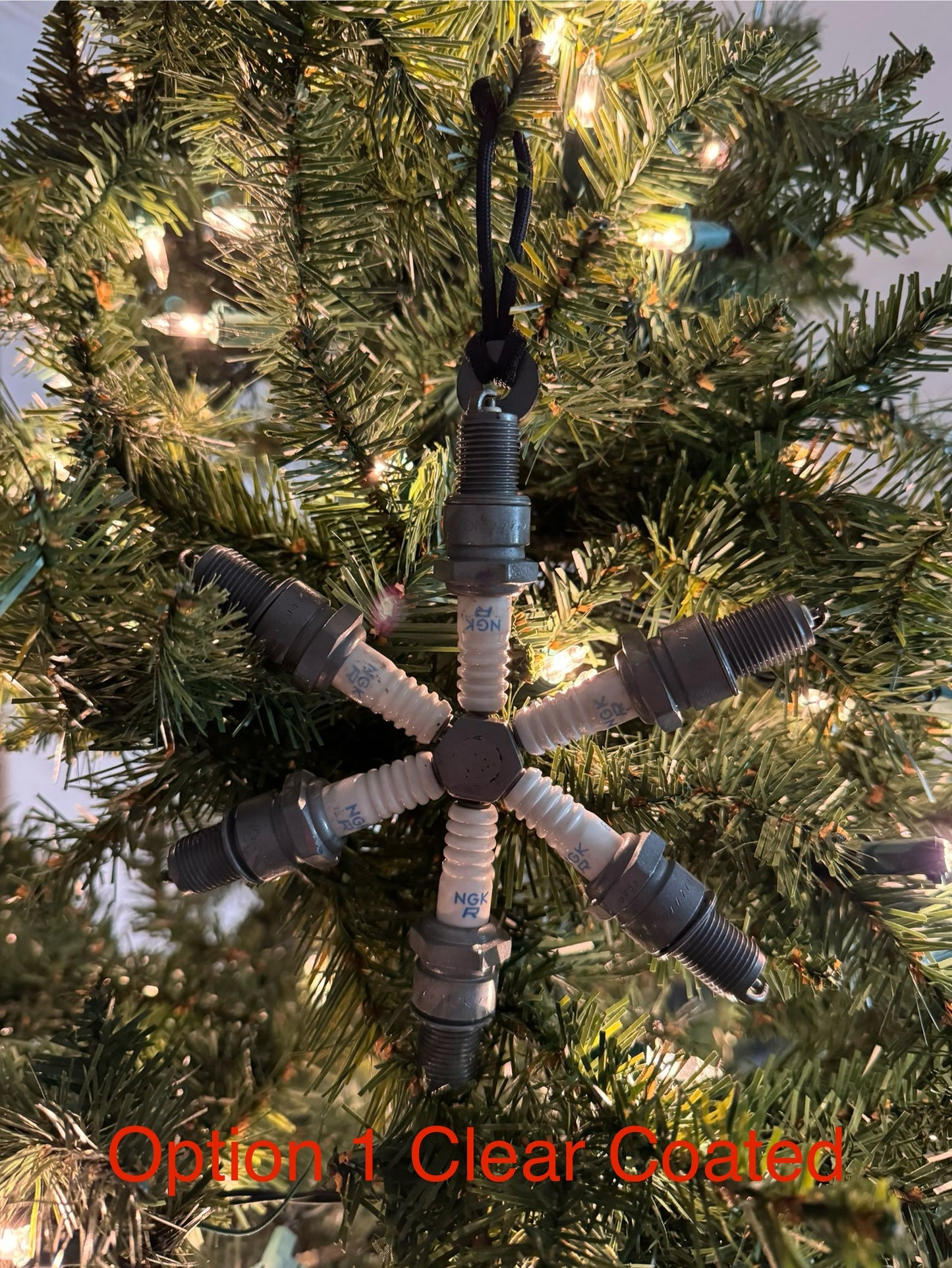 Recycled Spark Plug Snowflake Ornament / Decor