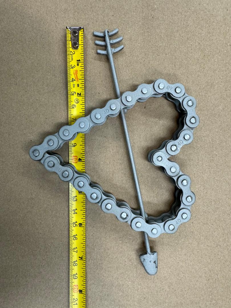 Buy Hand Crafted Welded Chain Art Metal Heart And Arrow Decoration, made to  order from Metal Art at Recycled Salvage Design