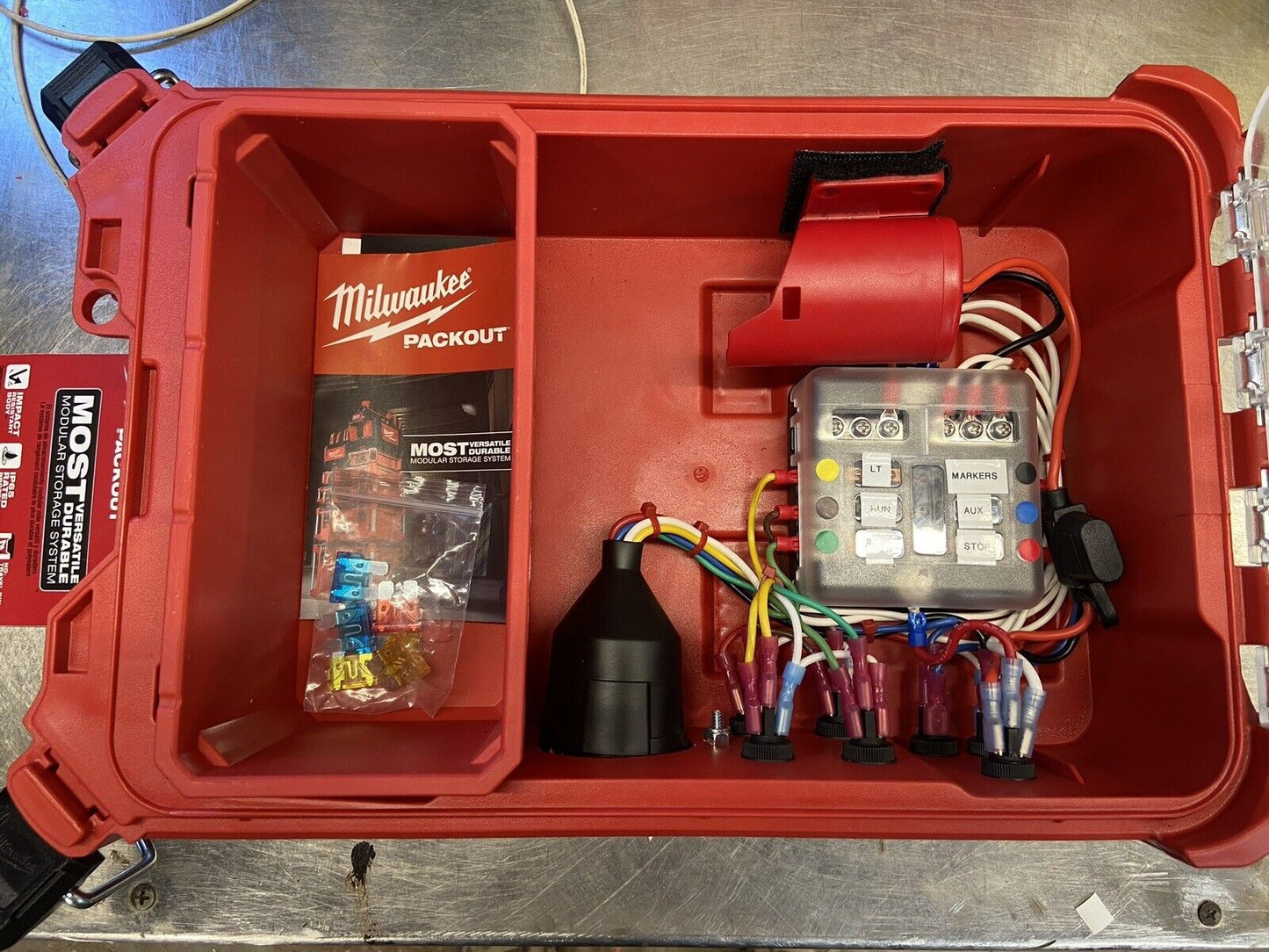 Custom Milwaukee M12 Packout Tractor Trailer Light Tester 7 Pin